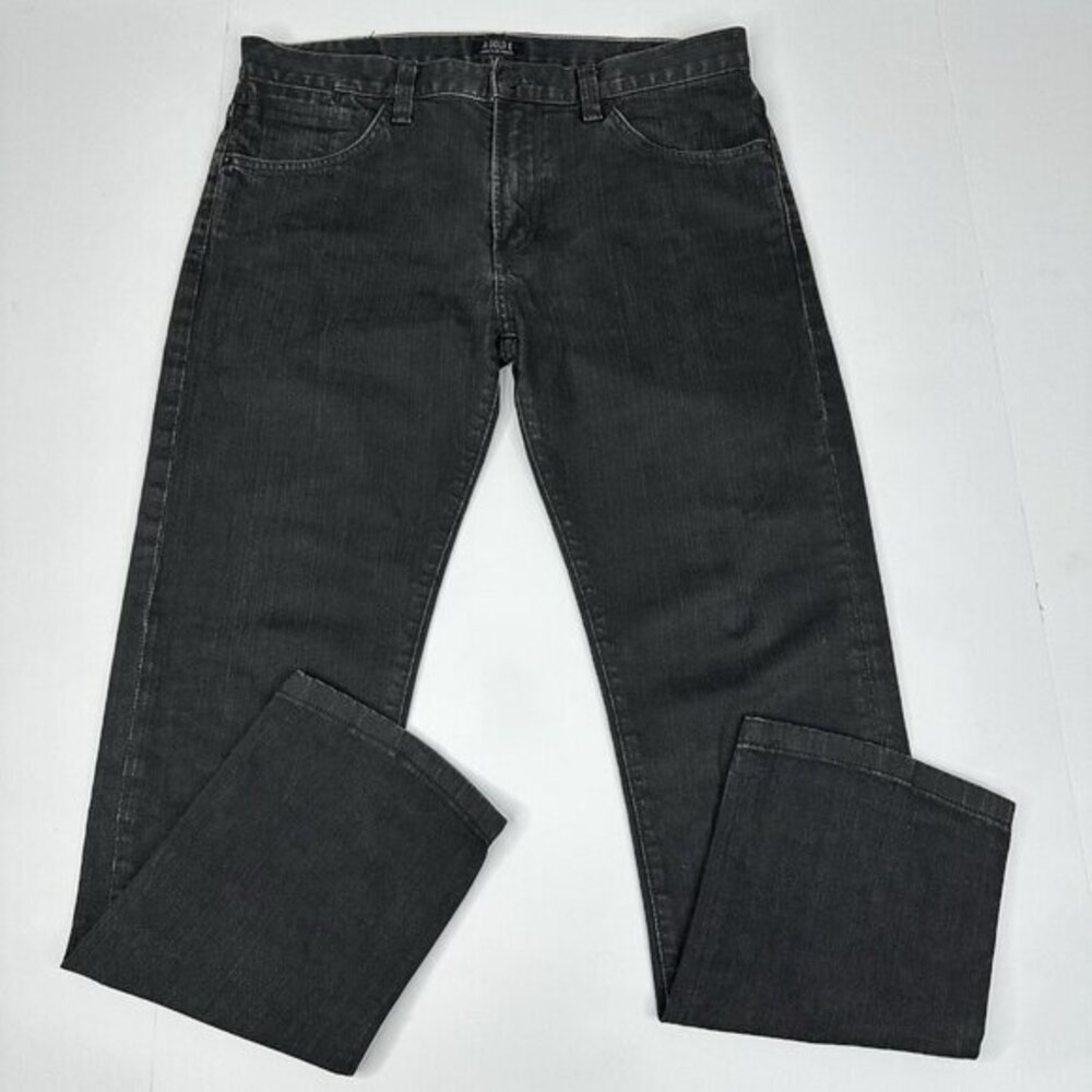 AGOLDE Women's Straight Fit Jeans Vintage Black Cotton Blend Denim Size 32-33.25